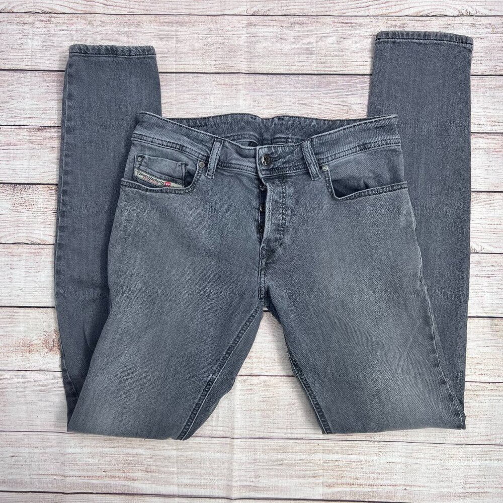 Mens Diesel Industry Denim Division Skinny Jeans Size 28‎ Gray Wash Stretch